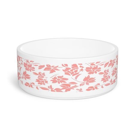 Floral Pet Bowl - Customizable Dog & Cat Dish, Pet Gift, Home Decor, Perfect for Pet Lovers, Stylish Pet Accessories