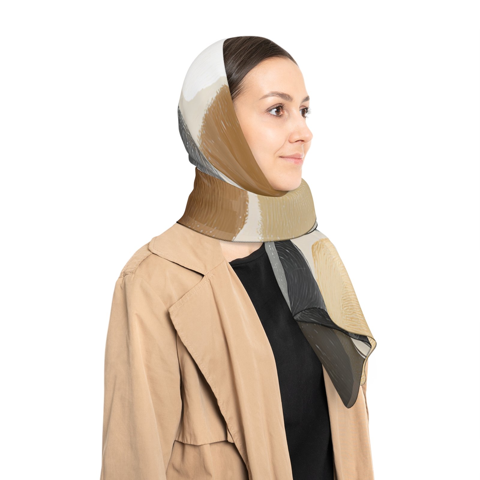 Chic Abstract Polka Dot Poly Scarf | Fashion Accessory, Lightweight Wrap, Trendy Gift for Her, Holiday Scarf - Image 6