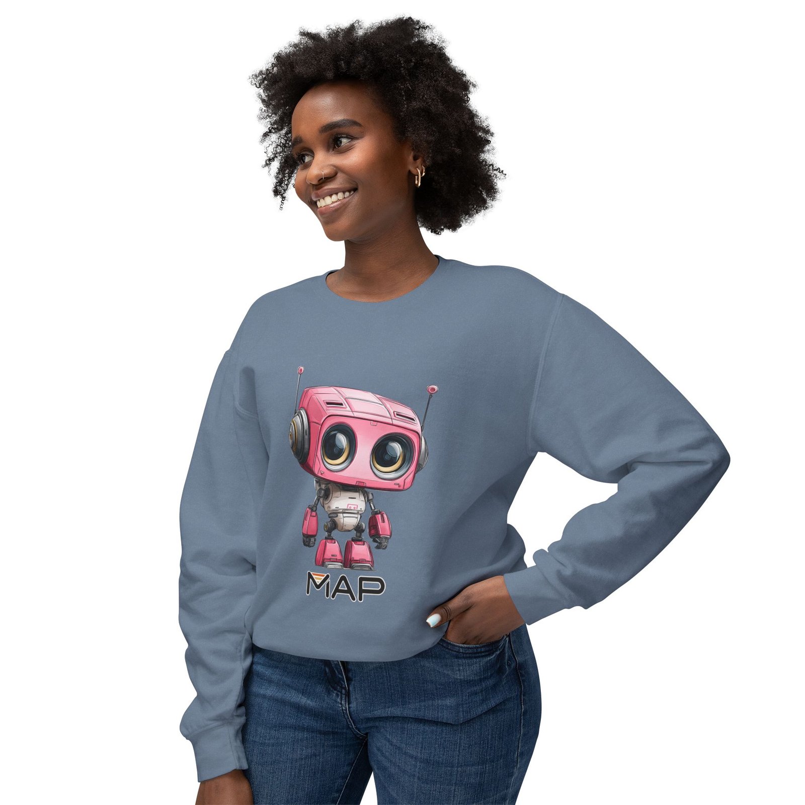 Cute Robot Graphic Sweatshirt, Perfect for Gifts, Casual Wear, Tech Lovers, Fun Hoodie for Friends, Unique Christmas Apparel - Image 35