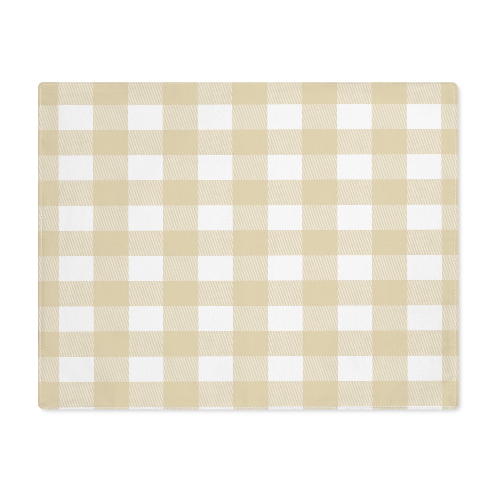Beige Checkered Placemat, Farmhouse Table Decor, Rustic Kitchen Accessory, Dining Table Mat, Everyday Use, Holiday Table Setting