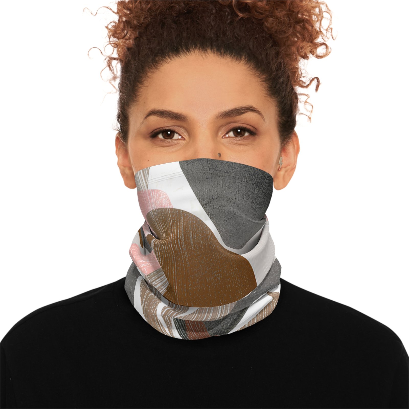 Winter Neck Gaiter With Drawstring - Image 3