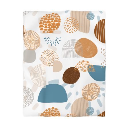 Boho Microfiber Duvet Cover - Cozy Bedding, Home Decor, Bedroom Makeover, Stylish Quilt, Gift for Housewarming, Bohemian Design