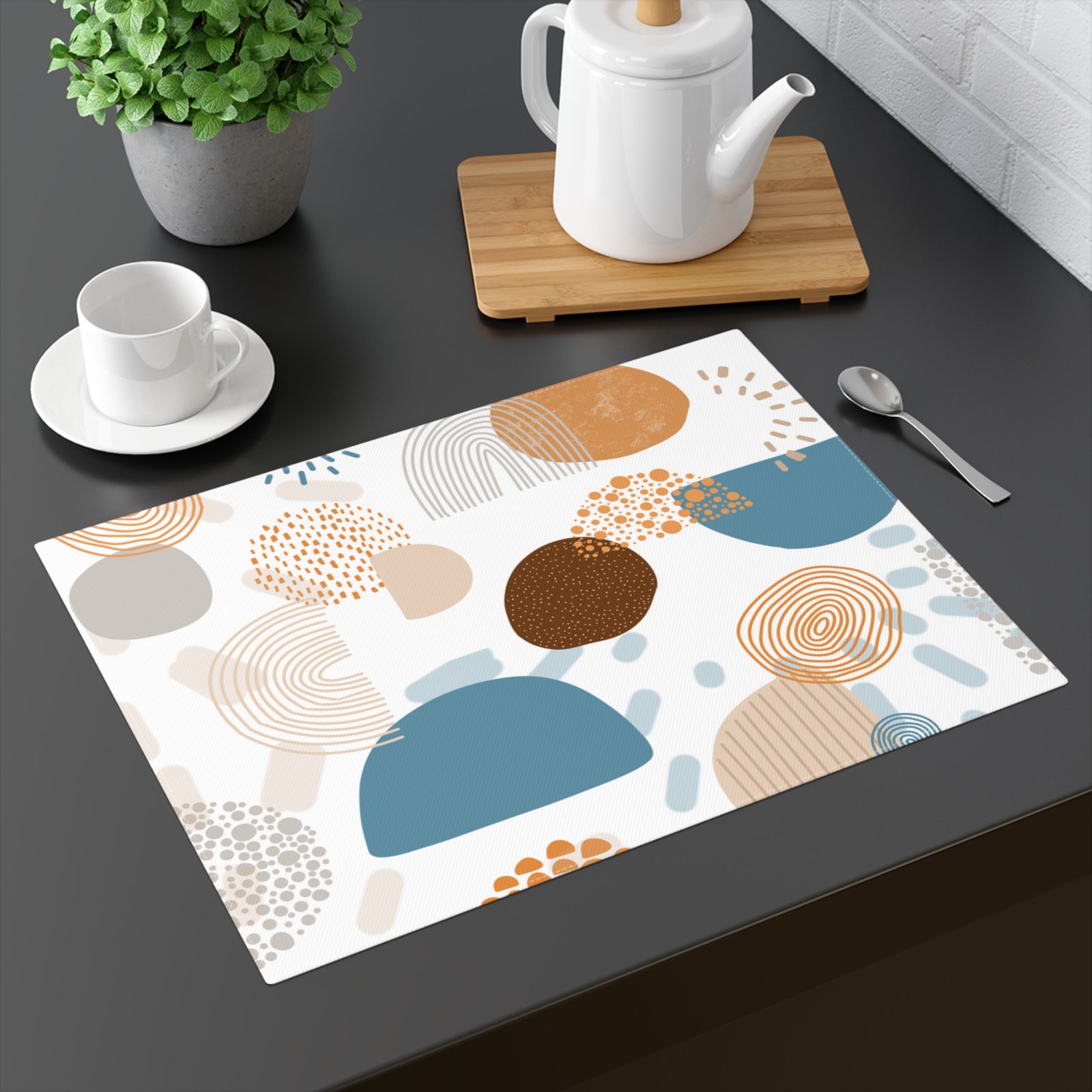 Modern Abstract Placemat, Artistic Table Decor, Dining Accessories, Gift for Housewarming, Kitchen Decor, Stylish Table Setting - Image 2