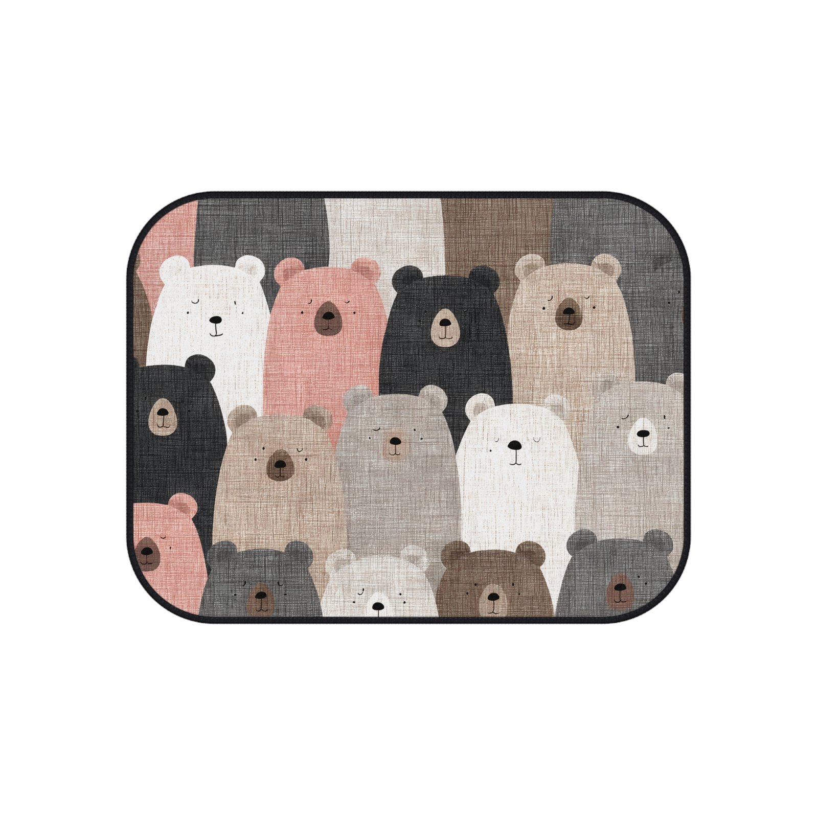 Cute Bear Car Mats Set, Adorable Bear Print Floor Mats, Car Accessories, Animal Theme Mats, Gift for Animal Lovers, Child-Friendly Decor - Image 4