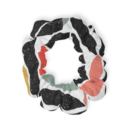 Colorful Abstract Scrunchie, Stylish Hair Accessory, Perfect Gift for Her, Trendy Hair Tie, Everyday Use, Fashionable Women’s Scrunchie