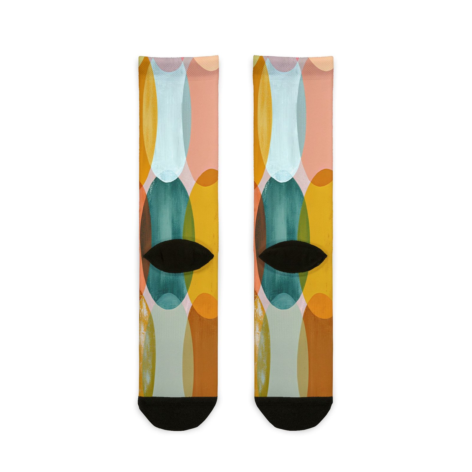 Trendy Art Socks for Comfort & Style, Colorful Crew Socks, Gift for Sock Lovers, Unique Fashion Accessory, Cozy Footwear - Image 2