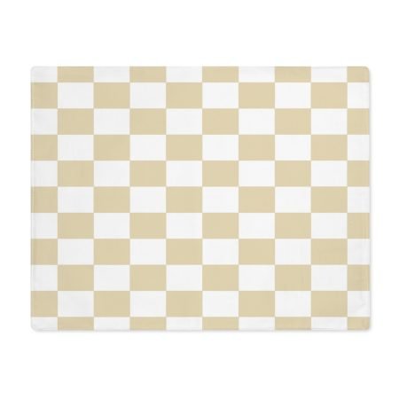 Elegant Beige Checkered Placemat, Modern Dining Decor, Kitchen Table Setting, Gift for Homeowners, Perfect for Entertaining, Table Decor