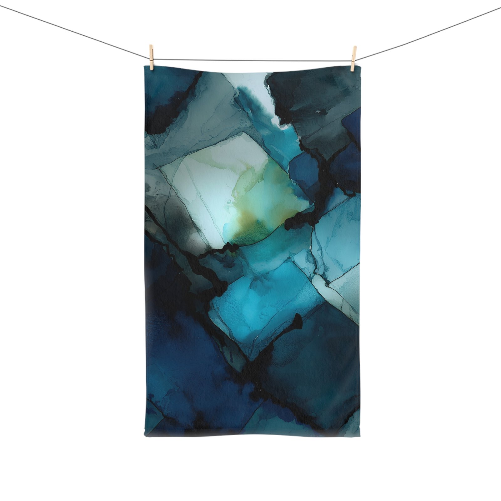 Elegant Abstract Hand Towel, Modern Home Decor, Kitchen Towel, Bathroom Linen, Housewarming Gift - Image 3