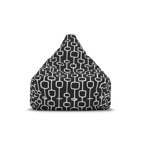 Modern Bean Bag Chair Cover for Cozy Living, Stylish Lounge Decor, Kid's Room, Game Room, Home Theater, Black and White Pattern
