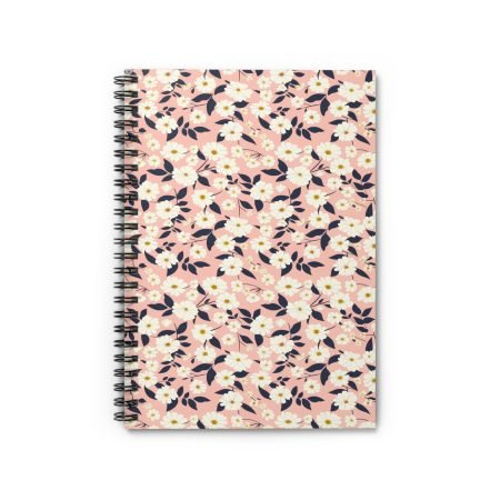 Floral Spiral Notebook - Ruled Lines, Cute Stationery, Journal for Writing, School Supplies, Gift for Students, Planner