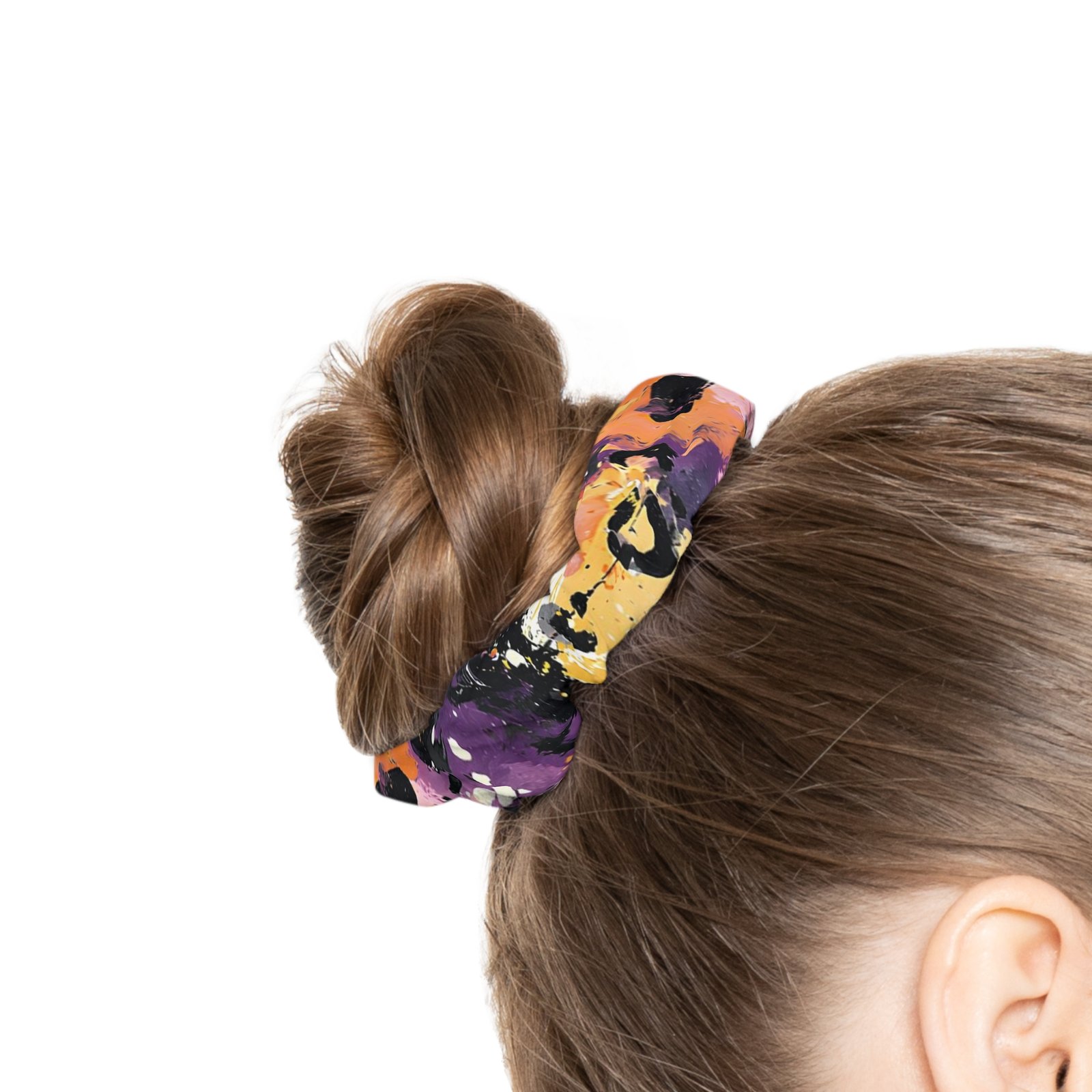 Chic Marble Scrunchie, Colorful Hair Accessory, Perfect for Parties, Gifts, Festivals, Trendy Hairstyle - Image 4