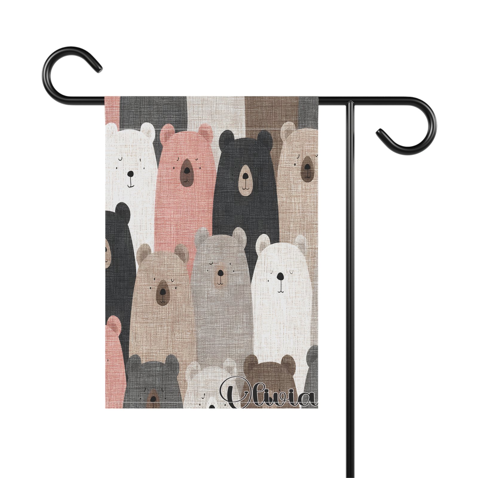 Cozy Bear Garden Banner, Cute House Decor, Outdoor Sign, Welcoming Flag, Animal Decor for Home, Gift for Nature Lovers, Seasonal Decoration - Image 2