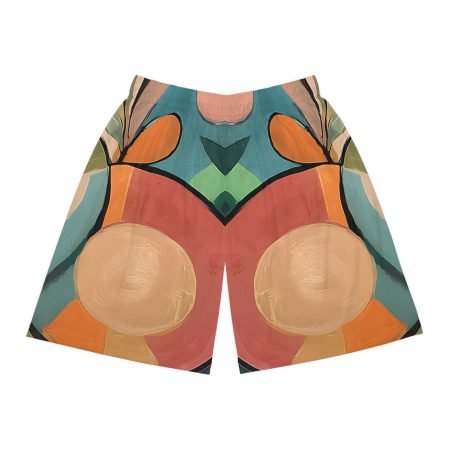 Colorful Abstract Basketball Shorts, Trendy Activewear for Sports Lovers, Casual Wear, Gift for Athletes, Summer Fashion