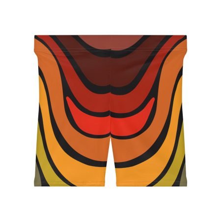 Retro Style Women's Biker Shorts, Colorful Workout Shorts, Activewear, Athleisure, Summer Fashion