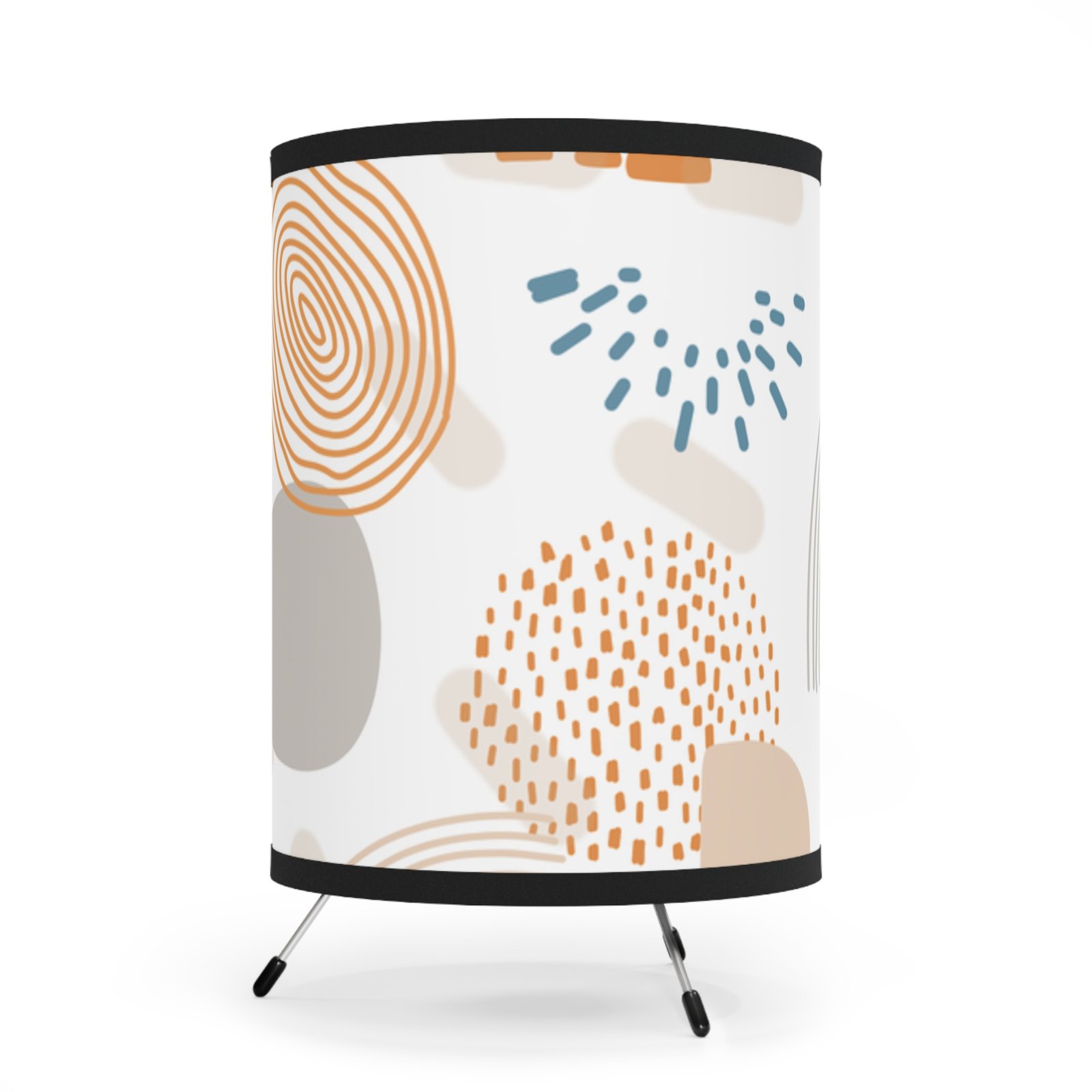 Chic Tripod Lamp | Modern Home Decor, Boho Lighting, Unique Gift, Art-Printed Shade, Living Room Accent - Image 2