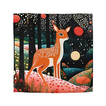 Whimsical Deer Microfiber Duvet Cover, Cozy Bedroom Decor, Nature Lover Gift, Bohemian Home Accent, Unique Bedding for Any Occasion