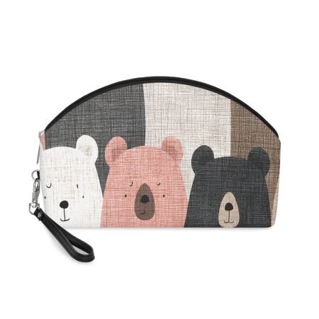 Adorable Bear Makeup Bag, Cute Cosmetic Pouch, Animal Lover Gift, Travel Organizer, Wildlife Themed Accessory
