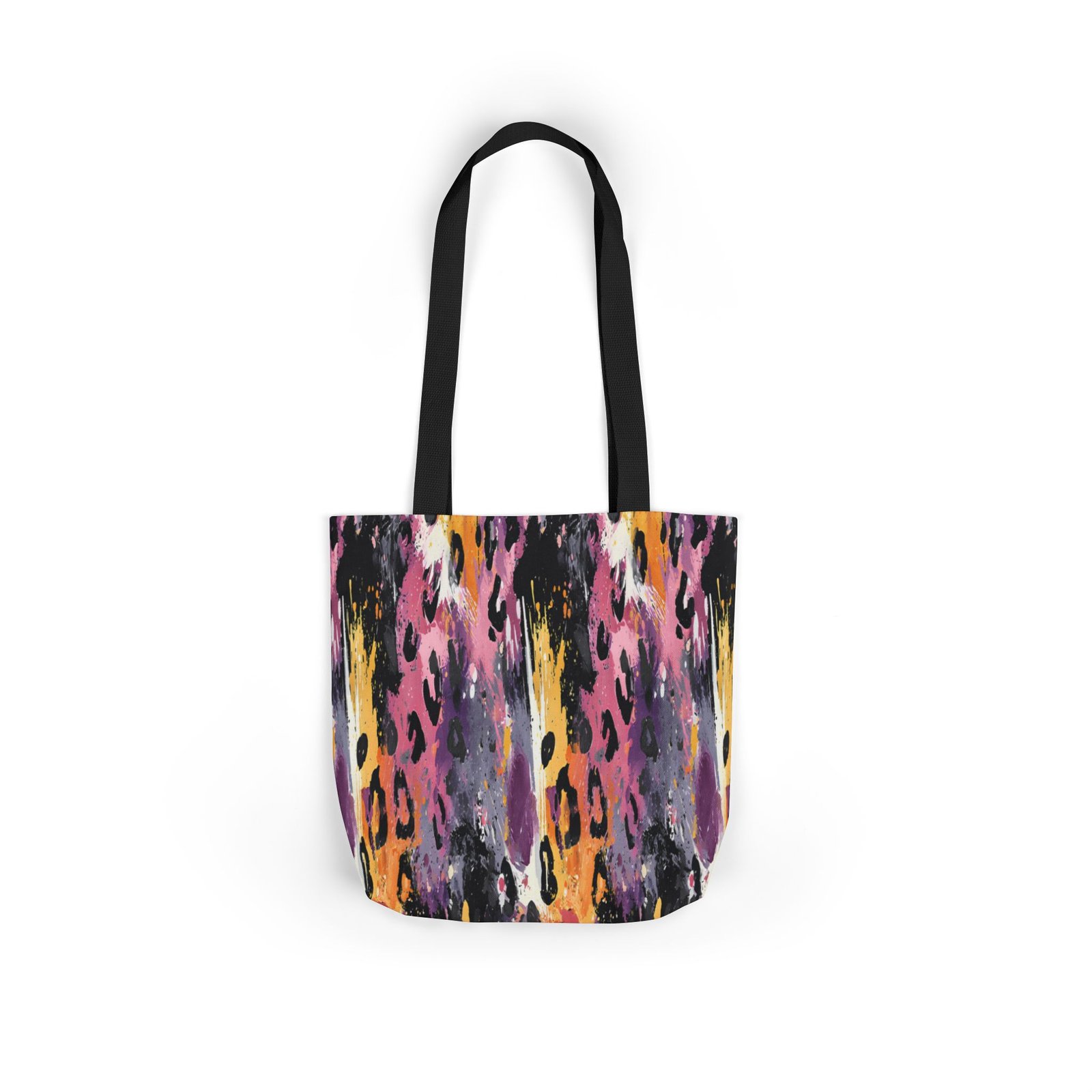 Vibrant Leopard Print Canvas Tote Bag, Colorful Shopping Bag, Stylish Everyday Tote, Eco-Friendly Gift, Beach or Grocery Bag - Image 6