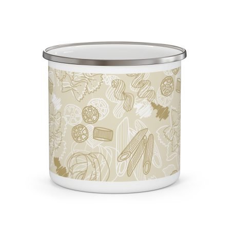 Charming Enamel Camping Mug with Nature-Inspired Design, Outdoor Adventure Gift, Travel Companion, Cozy Campfire Essential