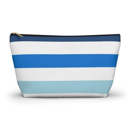 Striped Accessory Pouch - Stylish Makeup Bag, Travel Organizer, Gift for Him/Her, Summer Vibes, Portable Storage