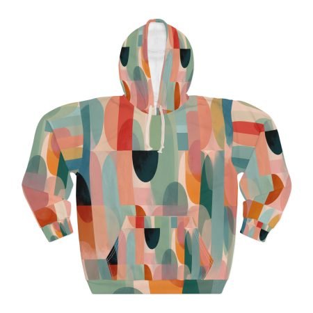 Colorful Abstract Unisex Pullover Hoodie, Trendy Streetwear, Casual Loungewear, Perfect Gift for Art Lovers and Cozy Nights, Fashion