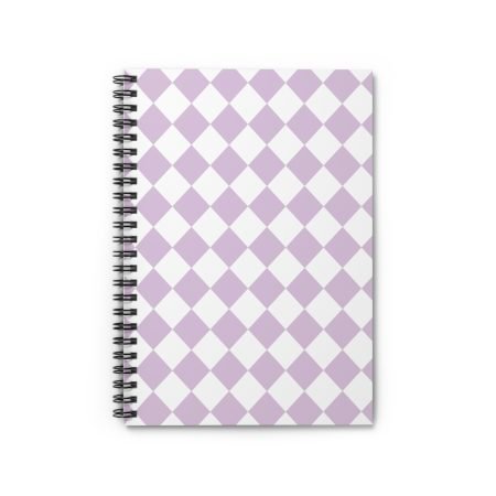 Chic Lavender Diamond Spiral Notebook, Perfect for Journaling, School, Gifts, or Planning