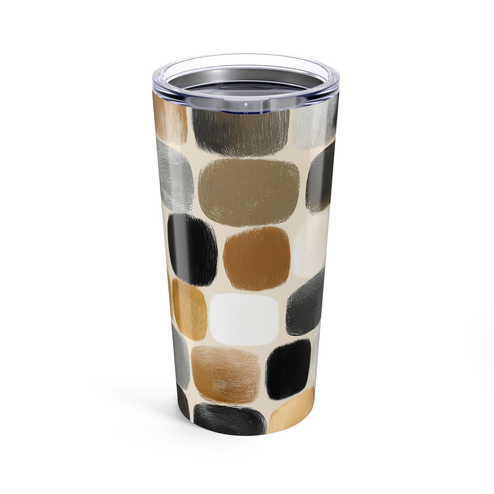 Chic Geometric Tumbler, Modern Travel Mug for Coffee Lovers, Stylish Insulated Cup for Home, Office, Gifts, Outdoor Use