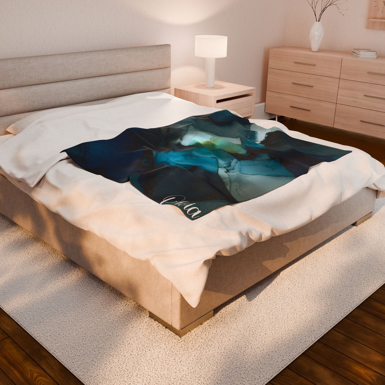 Cozy Velveteen Plush Blanket | Personalized Home Decor, Warm Throw, Wedding Blanket, Snuggly Couch Accessory - Image 4