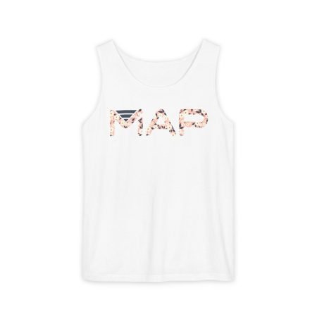 Map Floral Unisex Tank Top, Summer Apparel, Vacation Wear, Beach Shirt, Travel Gift, Outdoor Activities