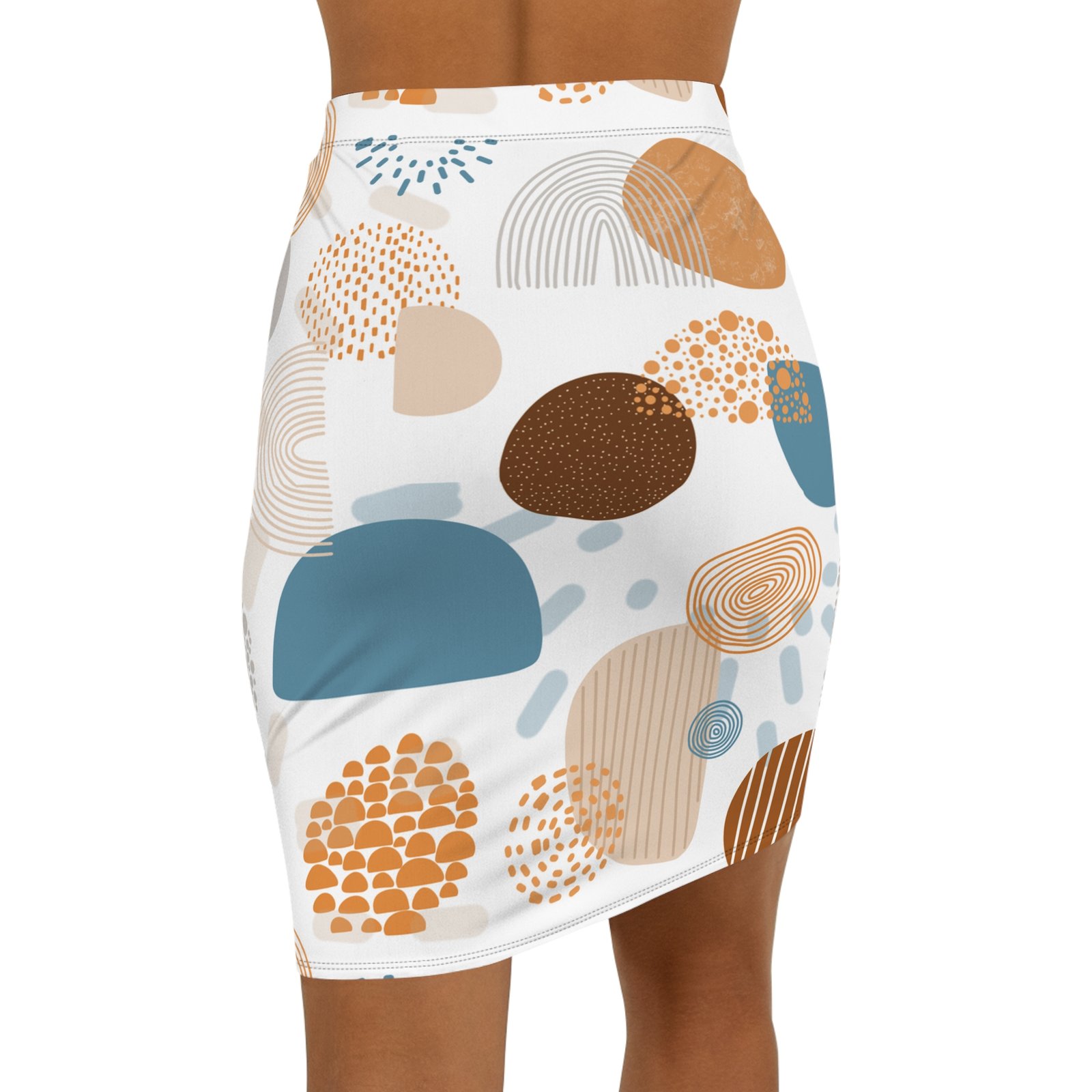 Stylish Women's Mid-Waist Pencil Skirt, AOP Abstract Print, Chic Office Wear, Casual Day Out, Fashionable Women’s Skirt, Gift for Her - Image 2