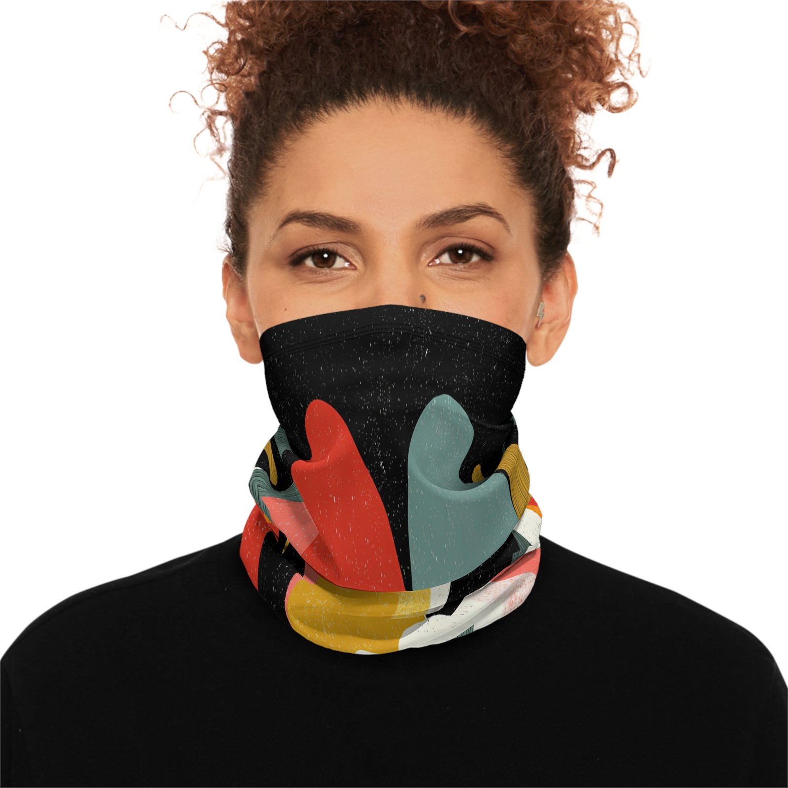 Vibrant Winter Neck Gaiter with Drawstring, Stylish Neck Warmer, Cozy Hiking Accessory, Gift for Outdoor Lovers, Winter Sports Gear - Image 3