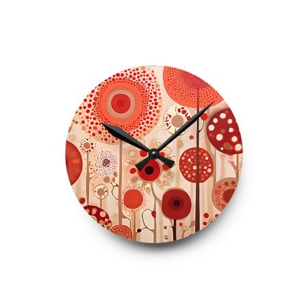 Colorful Floral Acrylic Wall Clock - Vibrant Home Décor, Unique Gift for Flower Lovers, Modern Wall Art, Room Decoration, Gift Idea