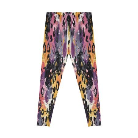 Vibrant Animal Print Leggings, Fashionable Stretchy Workout Pants, Bold Casual Wear, Unique Gift for Fitness Lovers, Fun Everyday Trousers