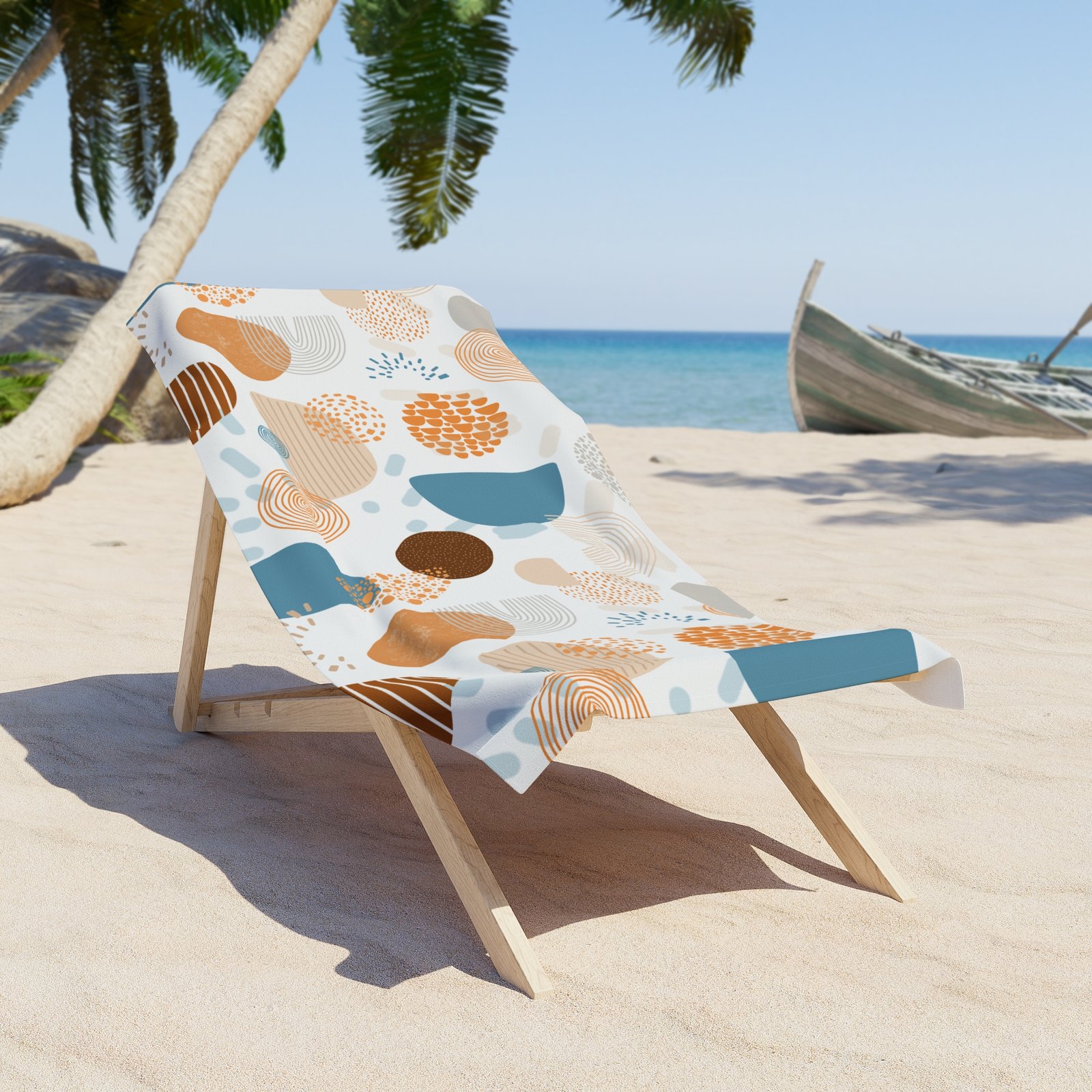 Stylish Abstract Beach Towel, Summer Beach Accessory, Pool Day Towel, Vacation Essential, Unique Outdoor Gift - Image 2