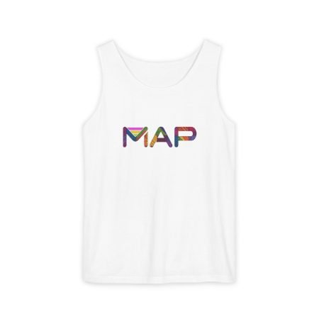 Colorful Map Unisex Tank Top - LGBTQ+ Pride Apparel, Summer Fashion, Casual Wear, Gift for Travelers, Vacation Outfit