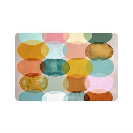 Stylish Pet Food Mat, Modern Dog Feeding Station, Vibrant Cat Food Tray, Chic Pet Decor, Colorful Animal Feeding Mat