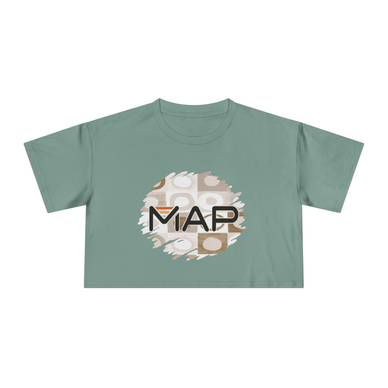 Stylish Women's Crop Tee with MAP Design | Trendy Summer Shirt, Casual Daily Wear, Gift for Her, Stylish Layering Top, Unique Graphic Tee - Image 13