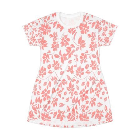 Floral Print T-Shirt Dress, Casual Summer Dress, Cute Floral AOP Dress, Women's Wear, Spring Fashion, Gift for Her