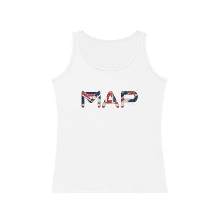 Map-Themed Women's Tank Top, Casual Summer Wear, Travel Gift, Vacation Outfit, Unique Map Design