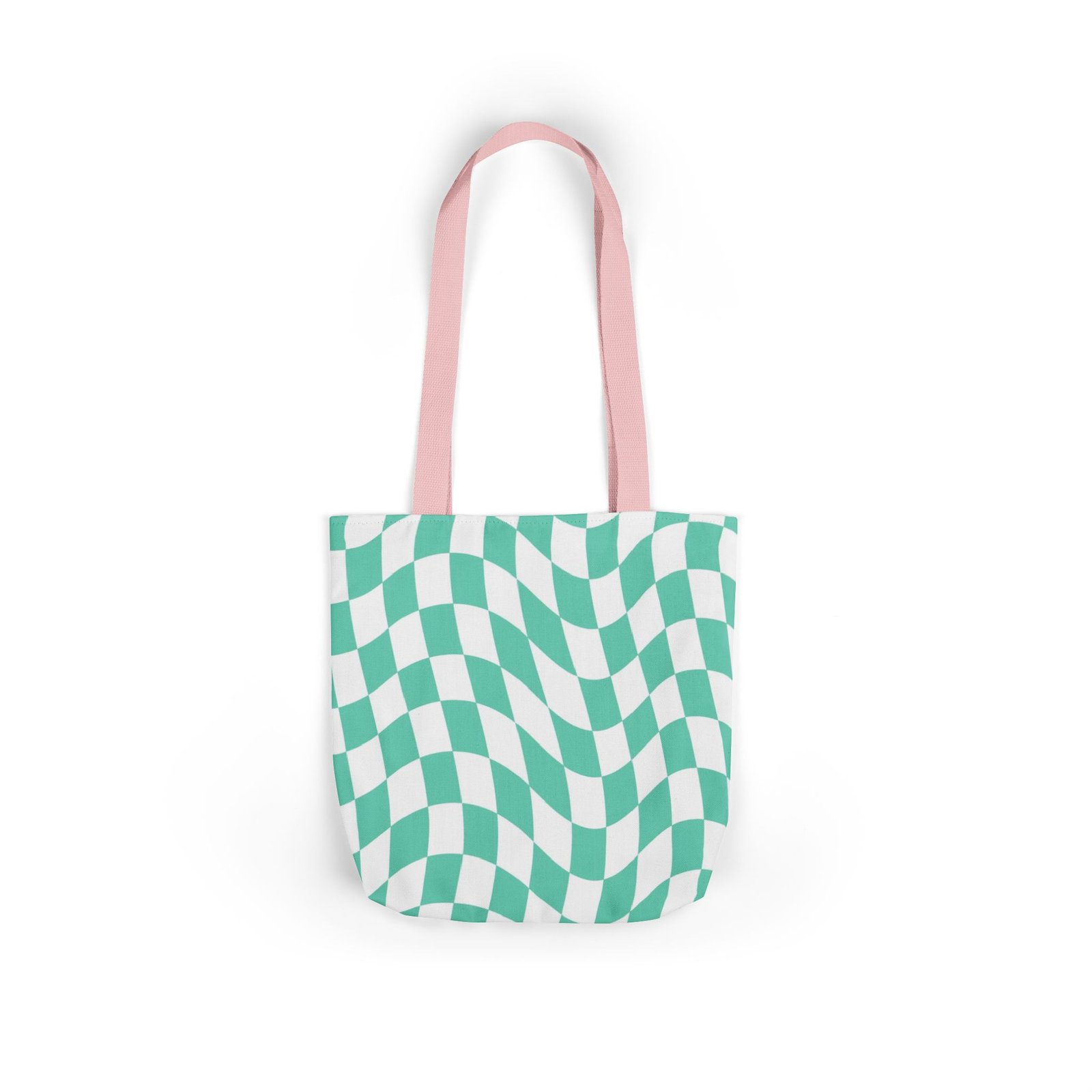Trendy Checkered Canvas Tote Bag with 5-Color Straps, Eco-Friendly Shopping Bag, Stylish Beach Bag, Fashionable Gym Tote, Unique Gift Idea - Image 14