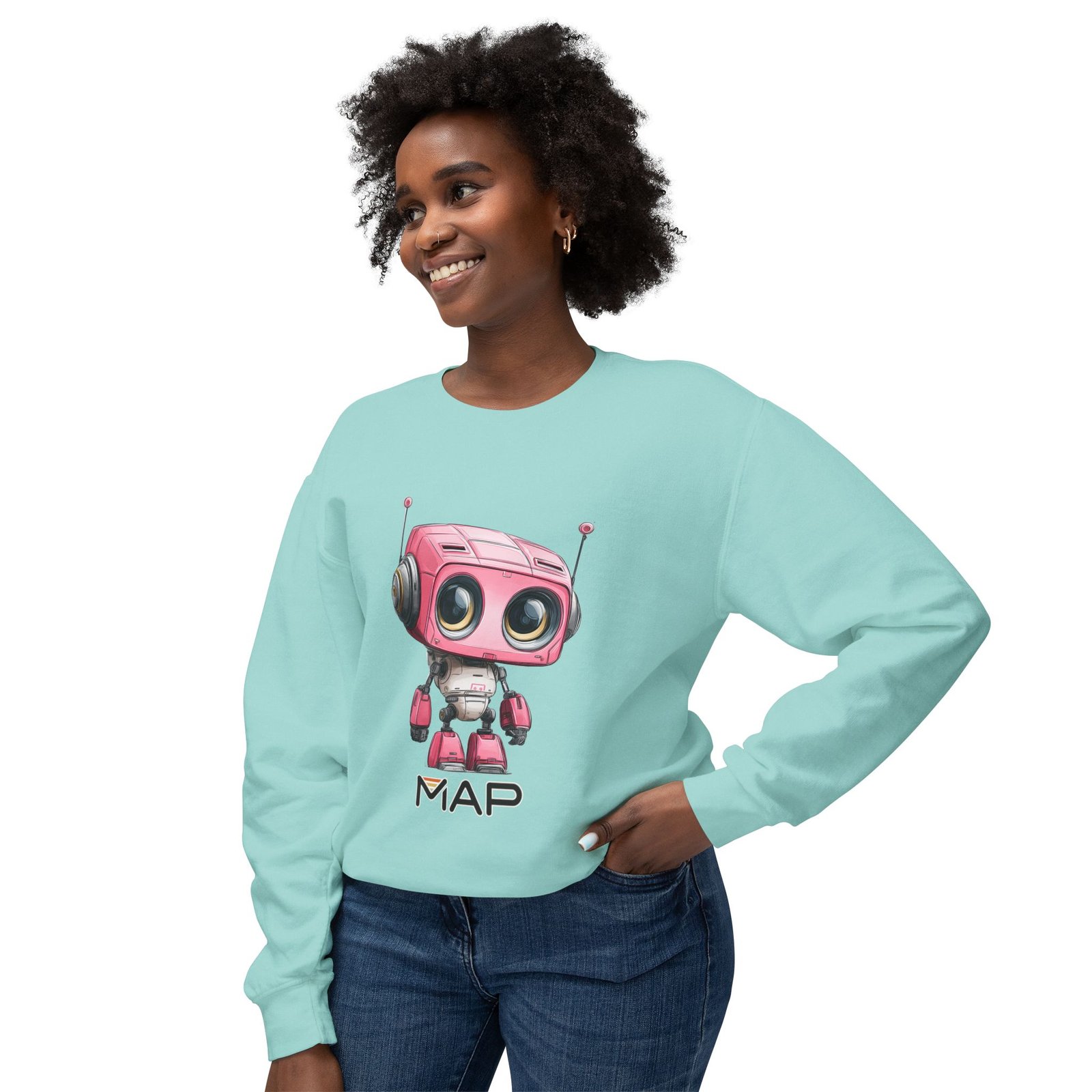 Cute Robot Graphic Sweatshirt, Perfect for Gifts, Casual Wear, Tech Lovers, Fun Hoodie for Friends, Unique Christmas Apparel - Image 31