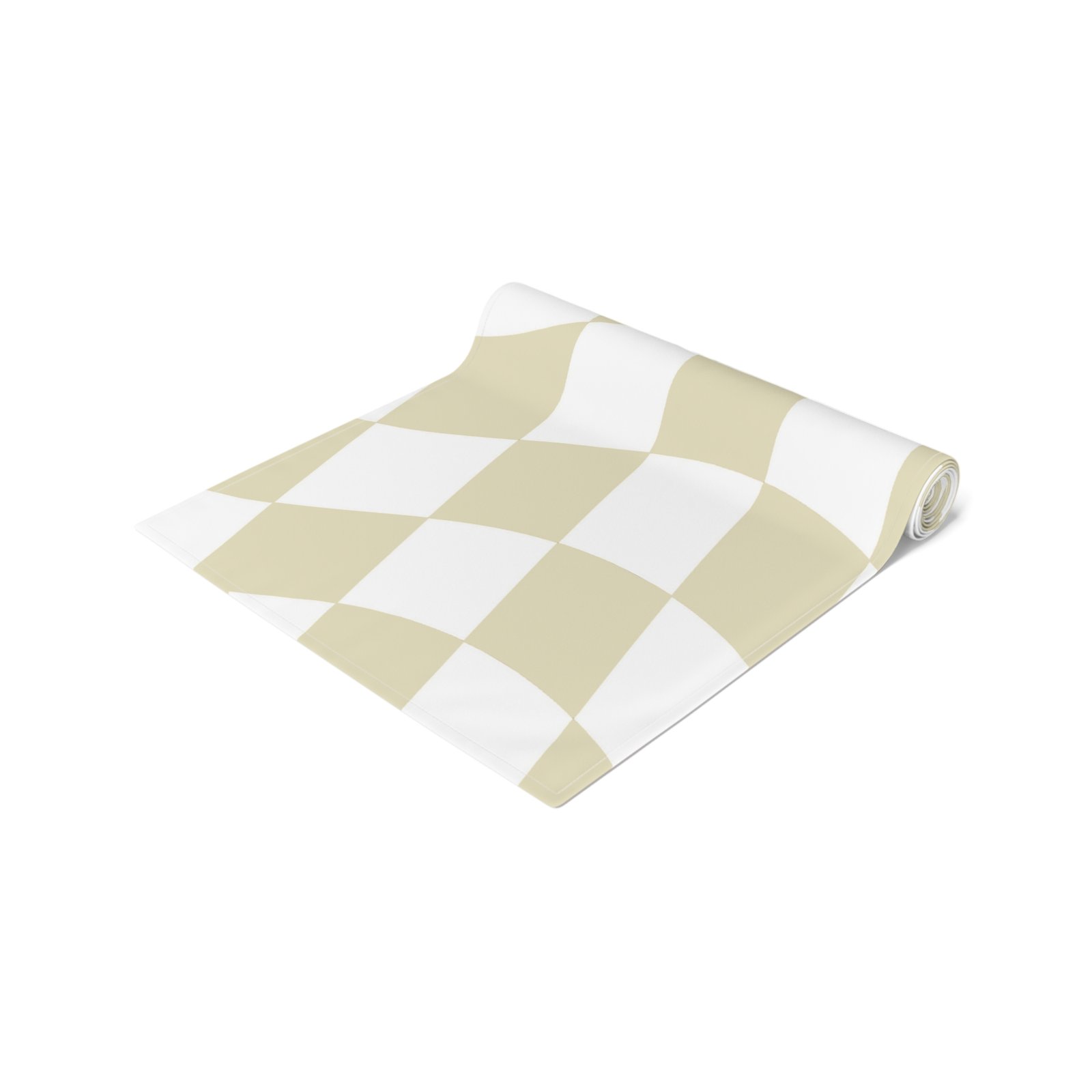 Chic Cotton/Poly Table Runner, Modern Checkered Design for Dining Room Decor, Perfect for Holidays and Gatherings, Table Decor - Image 2