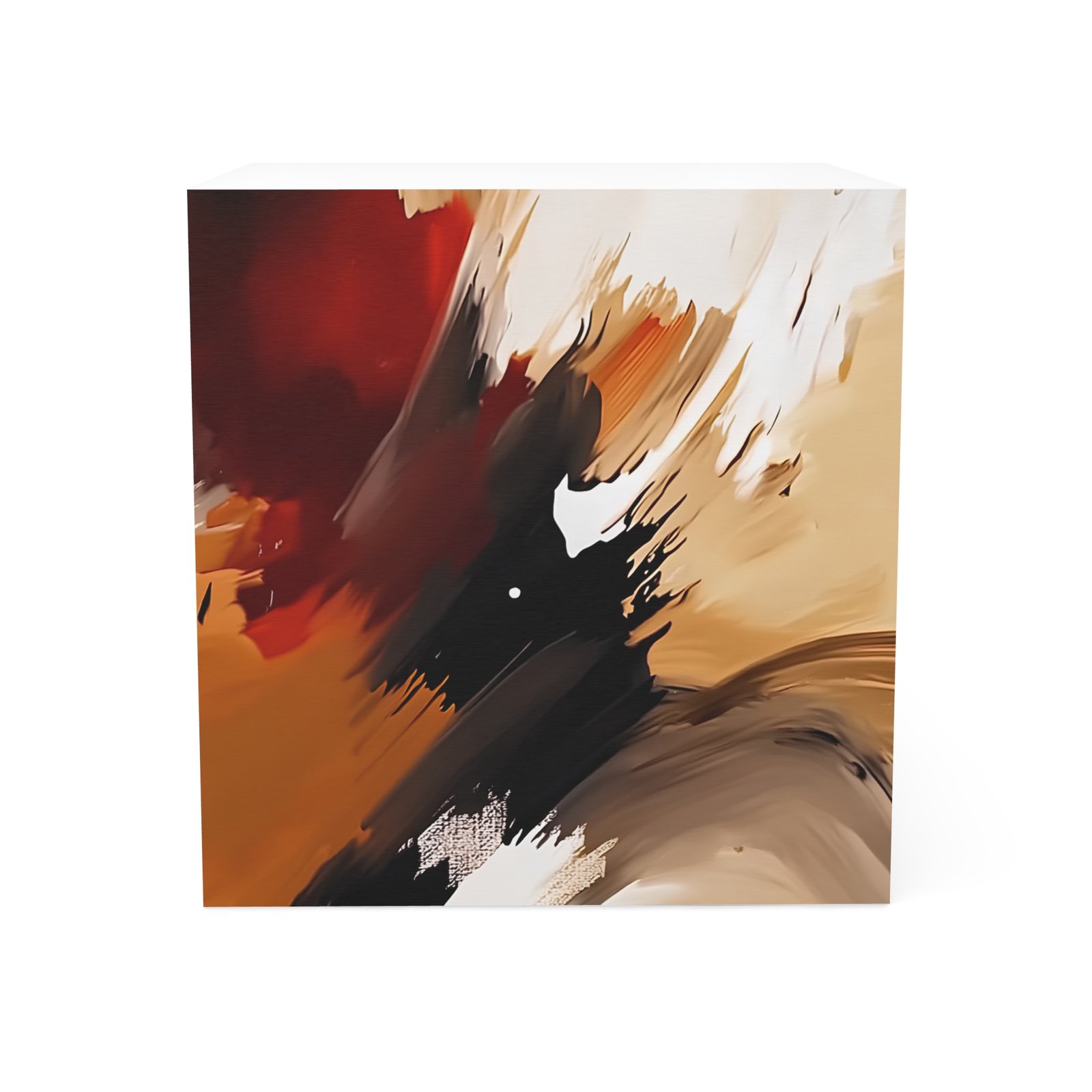 Abstract Art Note Cube, Modern Desk Accessory, Stylish Memo Cube, Unique Home Office Gift, Creative Writing Block