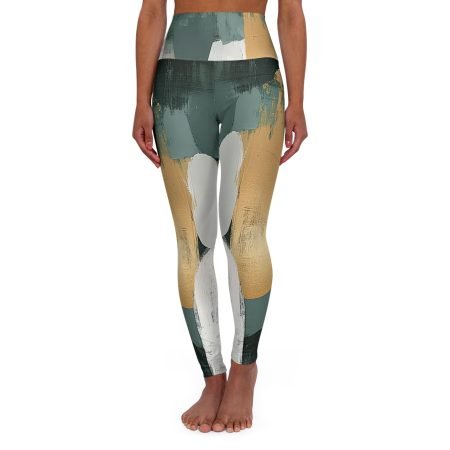 Chic High Waisted Yoga Leggings | Stylish Activewear for Fitness Lovers, Workout Gear, Gift for Yogis, Comfortable Leggings, AOP Design