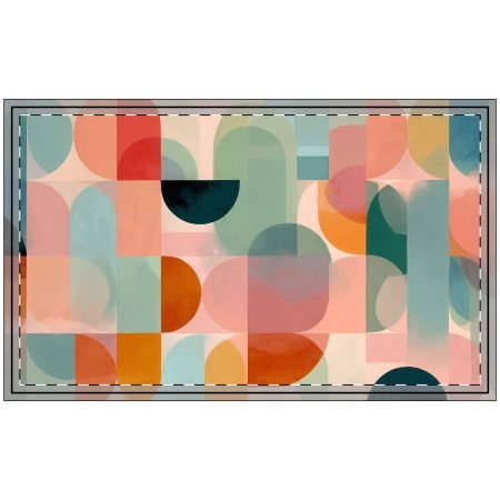Colorful Geometric Polyester Doormat - Modern Entryway Decor, Indoor/Outdoor Rug, Housewarming Gift, Abstract Welcome Mat
