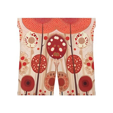 Boho Floral Women's Biker Shorts, Trendy Workout Gear, Summer Activewear, Festival Clothing, Yoga Shorts