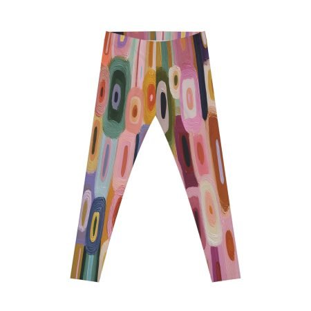 Colorful Abstract Women's Leggings, Vibrant Fashion, Yoga Pants, Dance Wear, Athleisure, Gifts for Her, Casual Activewear