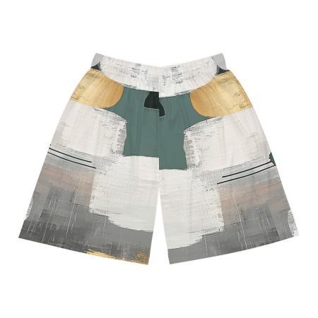 Abstract Pattern Basketball Shorts - Stylish Athletic Wear for Active Lifestyles, Gym, Casual Wear, Sportswear, Summer Style
