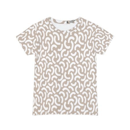 Chic Patterned Tee for Everyday Wear, Casual Look, Summer Style, Unique Gift for Her, Trendy Women's Fashion