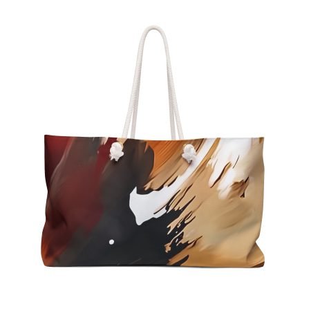 Stylish Weekender Bag, Trendy Travel Tote, Art-Inspired Weekend Bag, Boho Chic Carryall, Perfect for Getaways, Gifts for Travelers